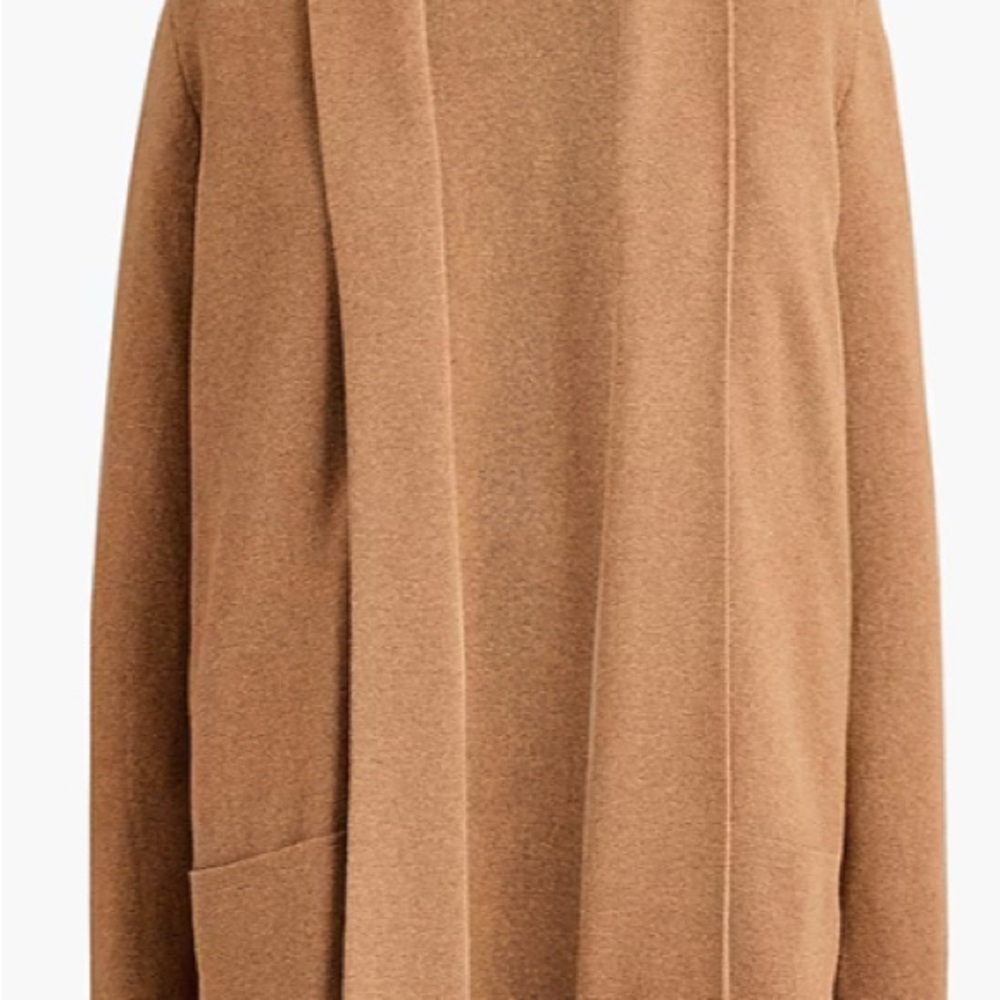 Warm Tan Open Front Cardigan